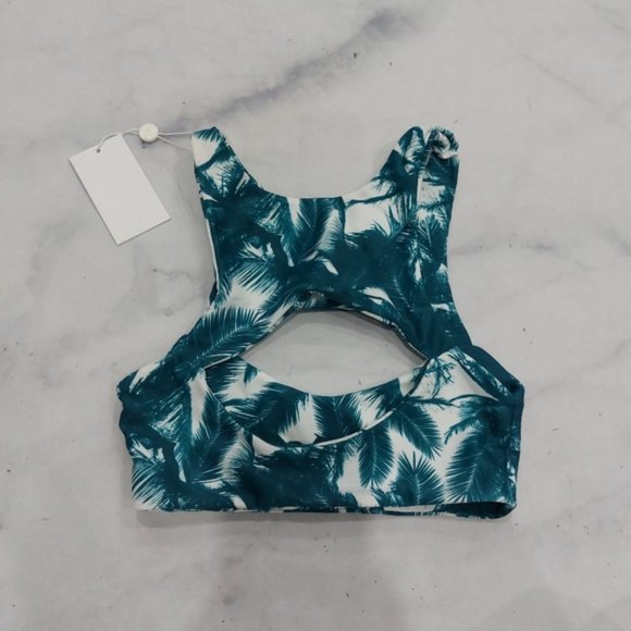 Mikoh Swim MARRAKESH Cut Out Crop Bikini Top Tropical - Picture 5 of 5